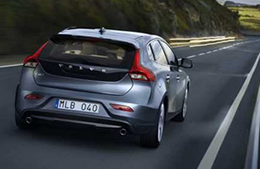 Volvo V40 driving on a road