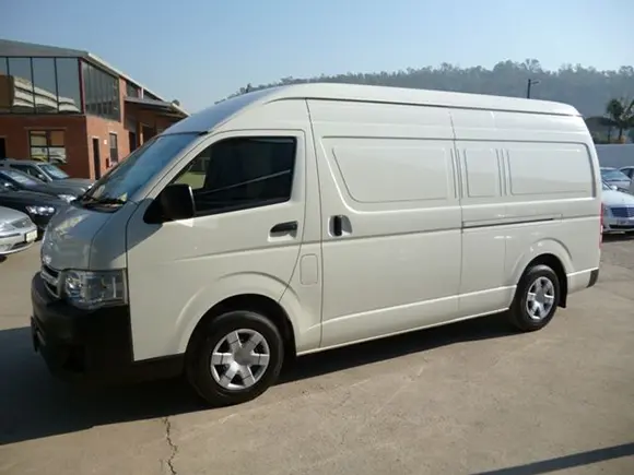 A panel van in a parking lot