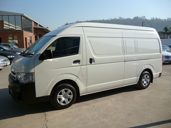 A panel van in a parking lot