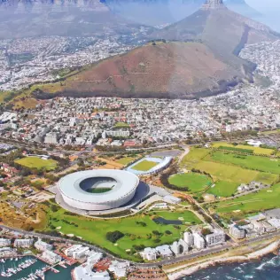 Cape Town aerial shot