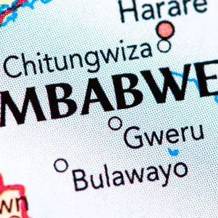 Map of Zimbabwe