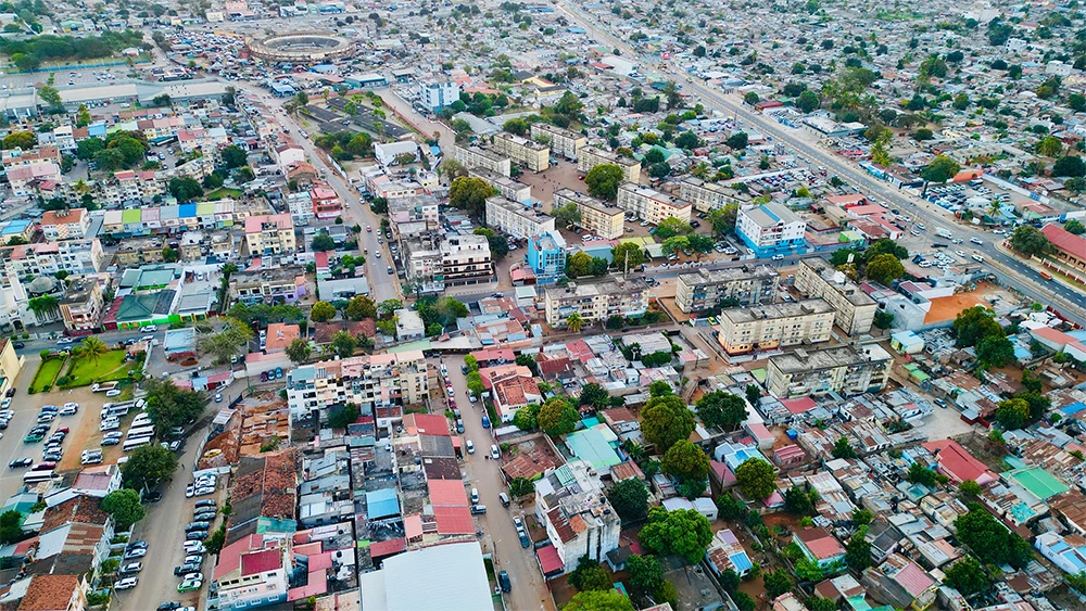 Arial photo of Lusaka
